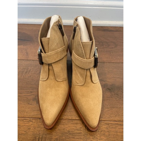 Vince Camuto Beige Ankle Booties with Buckle - Picture 2 of 7